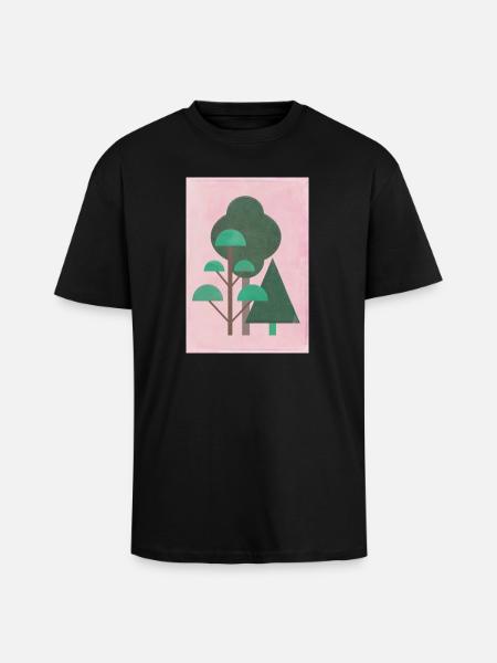 Forest - Unisex Oversized Heavyweight T-shirt - black