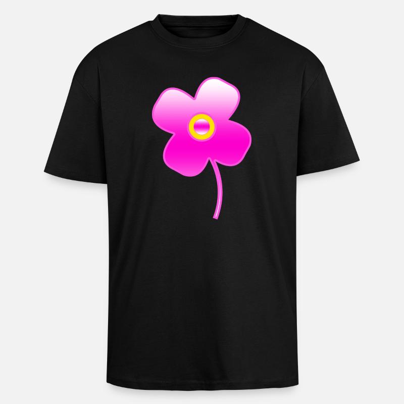 Flowers - Unisex Oversized Heavyweight T-shirt - black