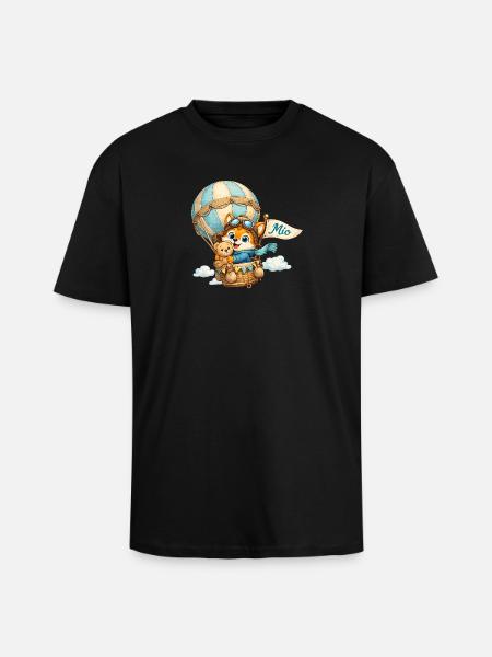 28_Miofox_Balloon - Oversized Heavyweight Unisex T-Shirt - Schwarz