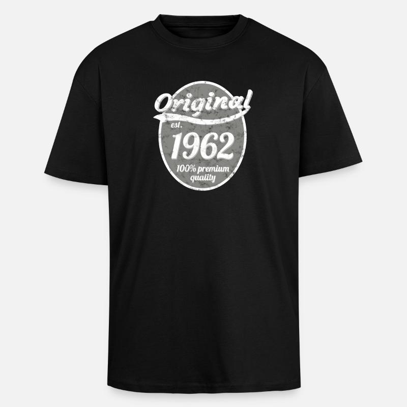 1962 - Unisex Oversized Heavyweight T-shirt - black