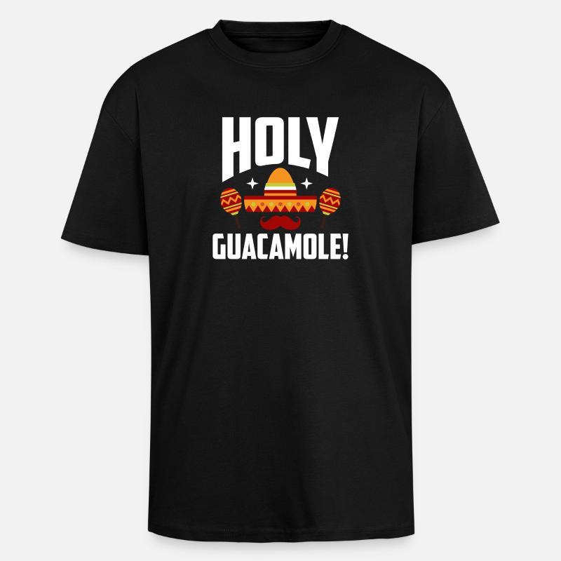 HOLY GUACAMOLE - Oversized Heavyweight Unisex T-Shirt - Schwarz