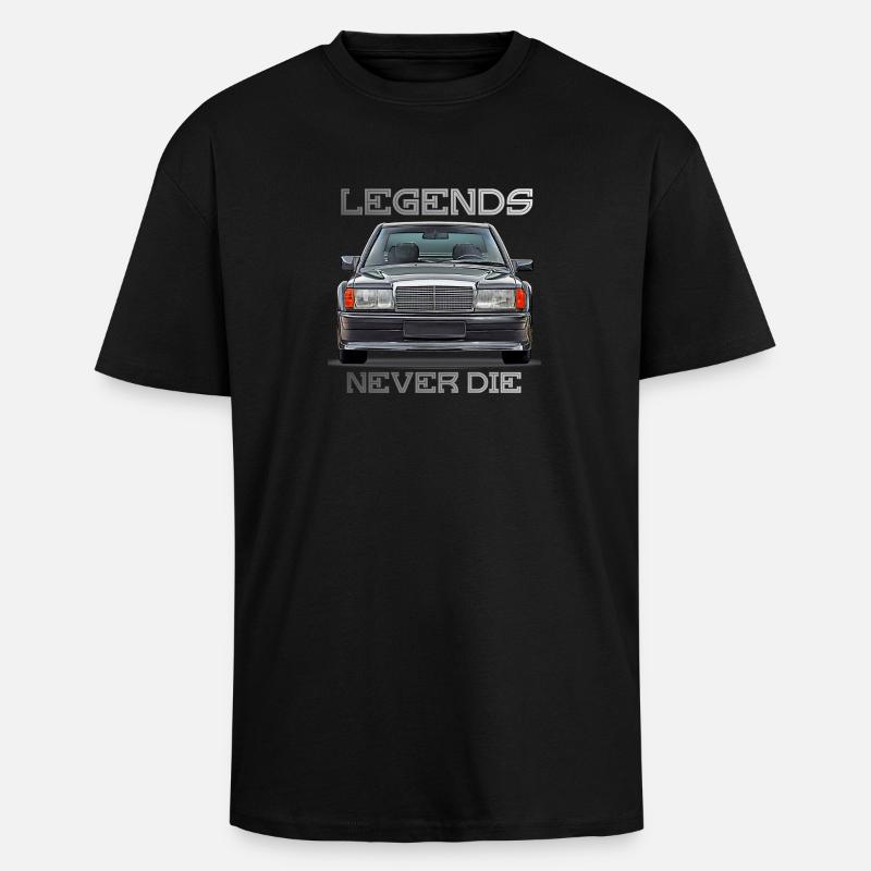W201 190E legends never die - Unisex Oversized Heavyweight T-shirt - black