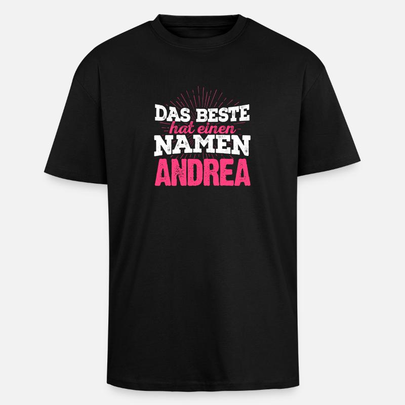 ANDREA - das Beste - Oversized Heavyweight Unisex T-Shirt - Schwarz