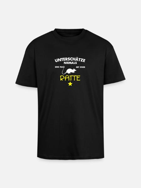 Ratte Haustier - Oversized Heavyweight Unisex T-Shirt - Schwarz