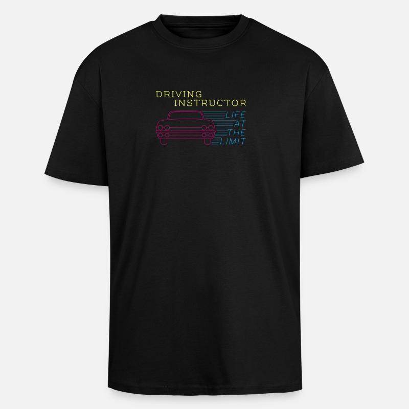 Driving instructor - driving instructor - driving school - gift - Unisex Oversized Heavyweight T-shirt - black