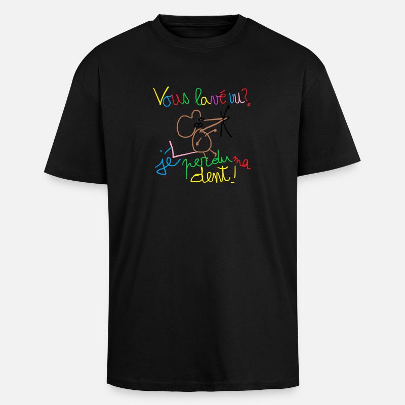 Vous lavé vu ? - T-shirt unisexe oversize épais - noir