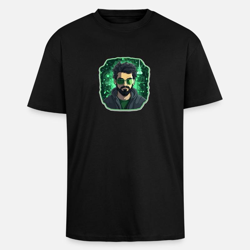 Hacker éthique - Illustration - T-shirt unisexe oversize épais - noir