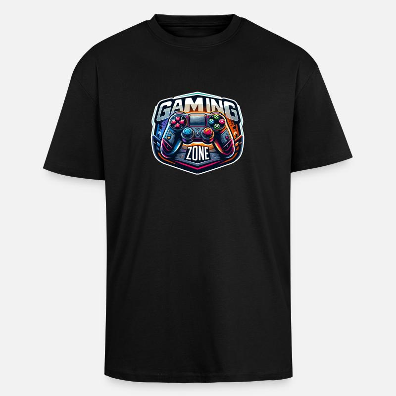 Gaming Zone - Controller Illustration - Oversized Heavyweight Unisex T-Shirt - Schwarz