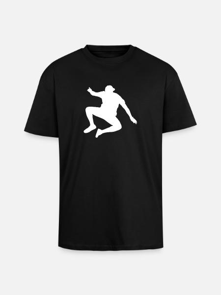 Cool Design: Free Running Springer - T-shirt unisexe oversize épais - noir