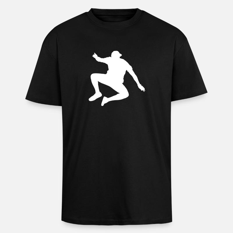 Cool Design: Free Running Springer - T-shirt unisexe oversize épais - noir