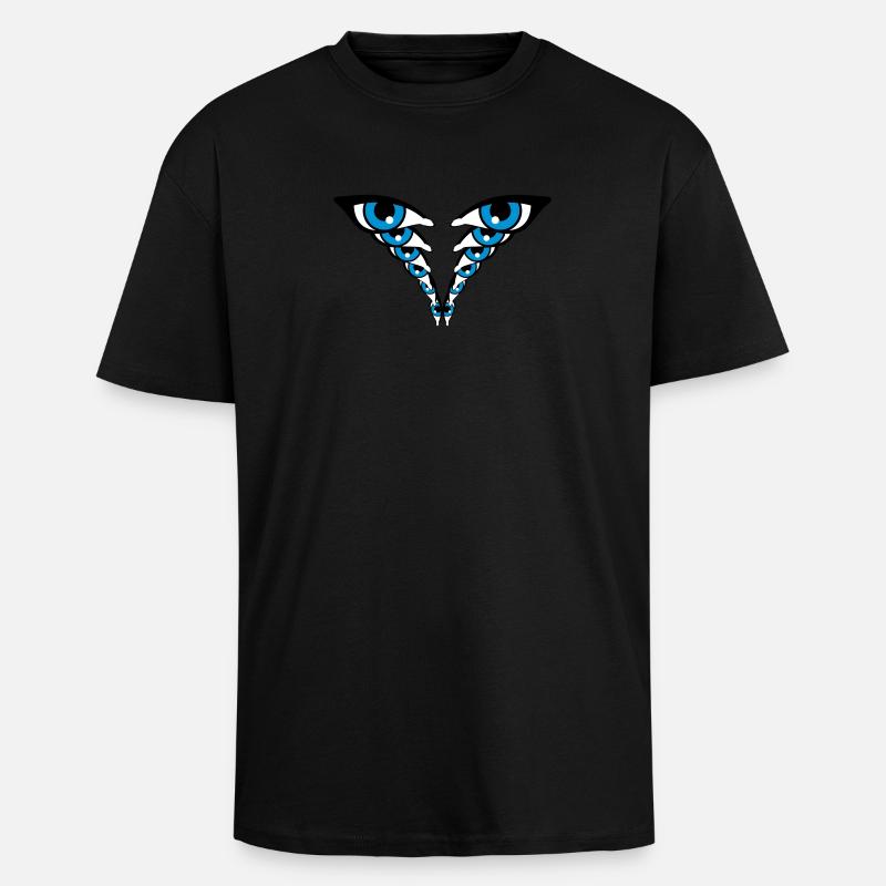 Augen effekt - Oversized Heavyweight Unisex T-Shirt - Schwarz
