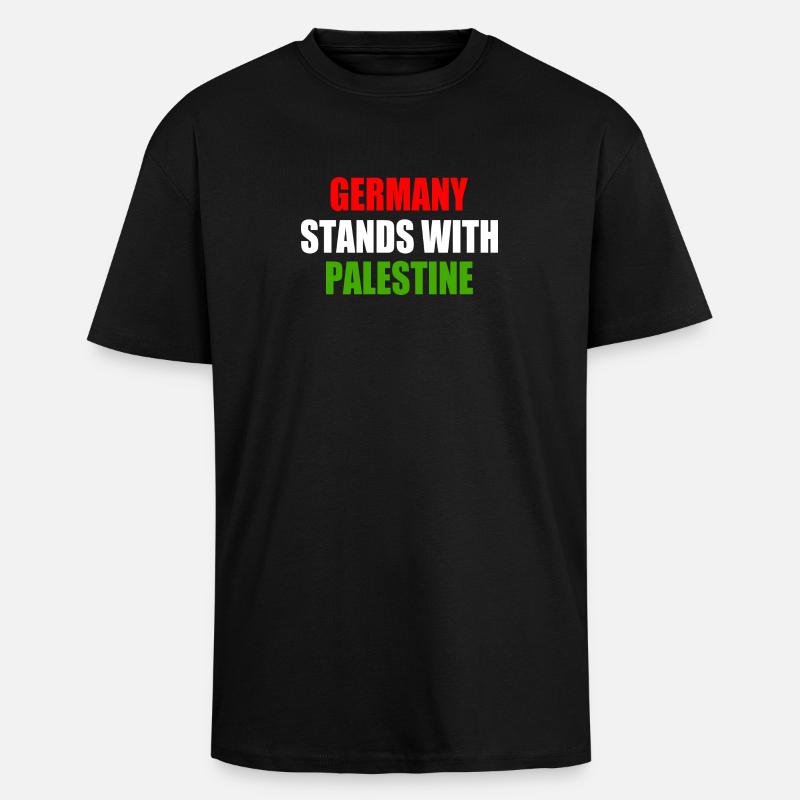 germany stands with palestine - T-shirt unisexe oversize épais - noir