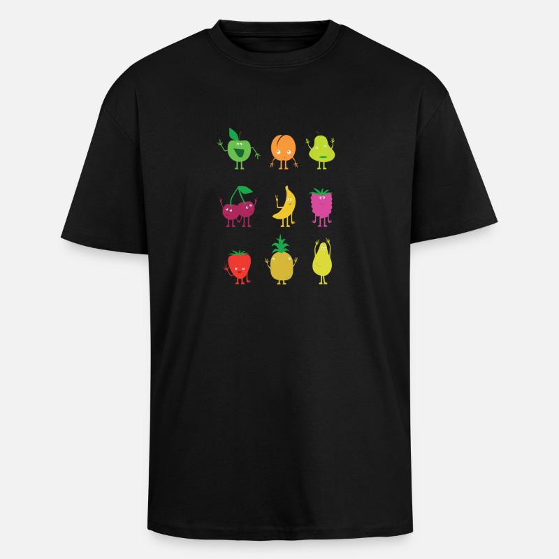 fruechtchen - Oversized Heavyweight Unisex T-Shirt - Schwarz