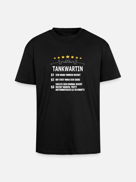 TANKWARTIN - Oversized Heavyweight Unisex T-Shirt - Schwarz