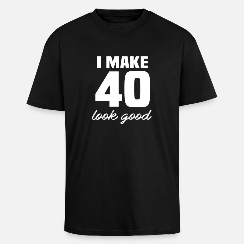 40 years - Unisex Oversized Heavyweight T-shirt - black