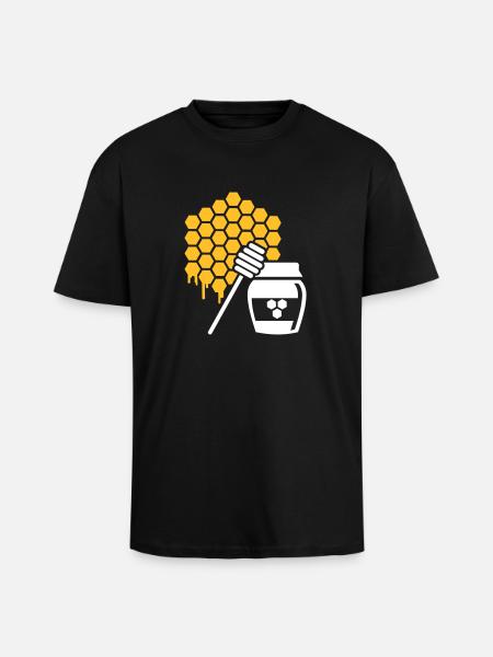 Honig - Oversized Heavyweight Unisex T-Shirt - Schwarz