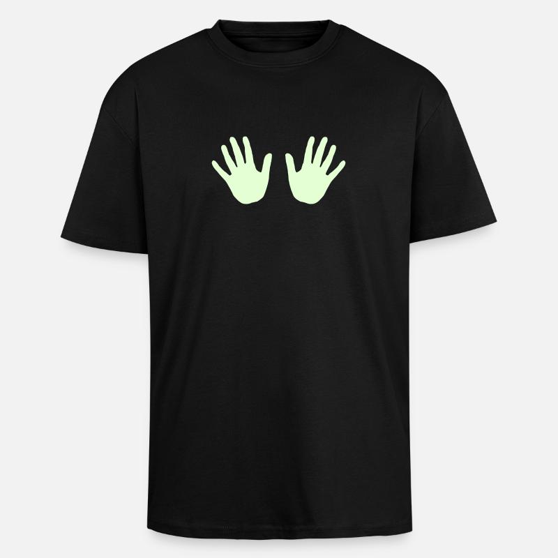 Hands on the breasts - Unisex Oversized Heavyweight T-shirt - black