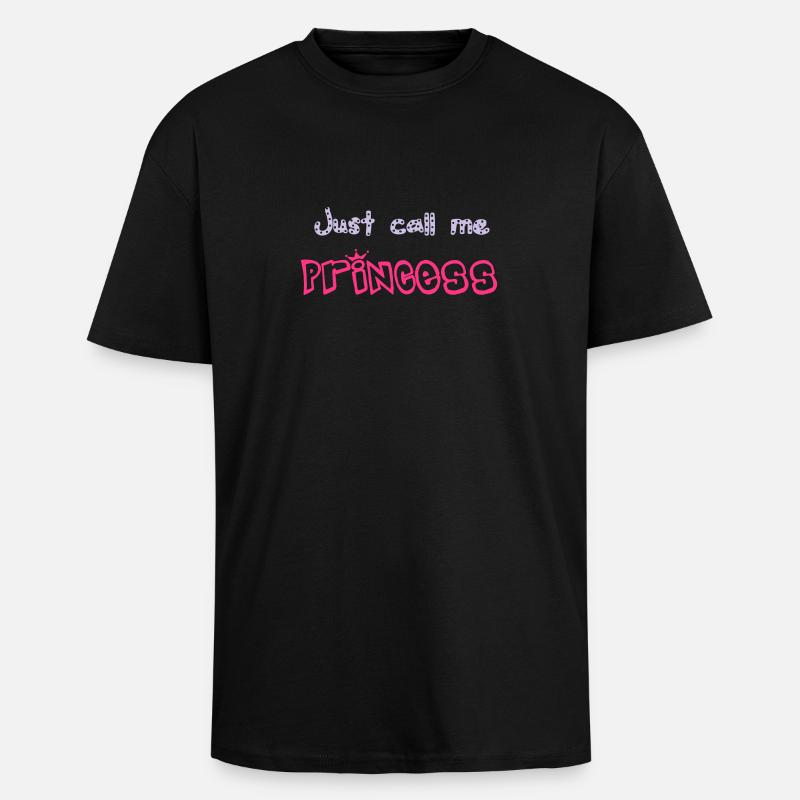 Princess - Oversized Heavyweight Unisex T-Shirt - Schwarz