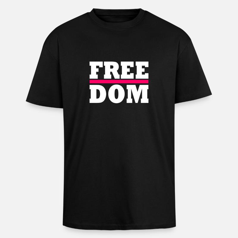 Freedom - Oversized Heavyweight Unisex T-Shirt - Schwarz