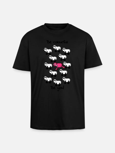 be different - be colourful - Oversized Heavyweight Unisex T-Shirt - Schwarz