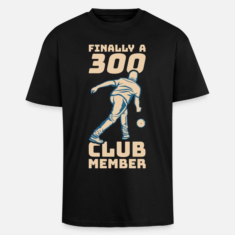 300 points bowling - T-shirt unisexe oversize épais - noir