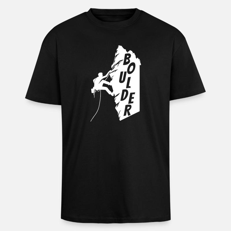 Kletterer Boulderer - Oversized Heavyweight Unisex T-Shirt - Schwarz