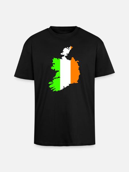 Pays d’Irlande - T-shirt unisexe oversize épais - noir