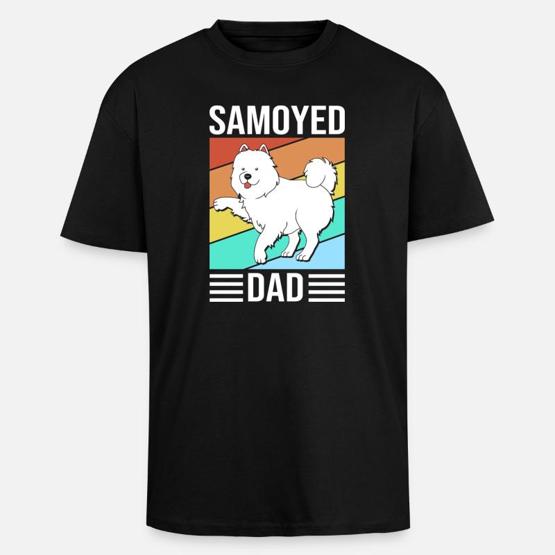 Samoyède - T-shirt unisexe oversize épais - noir