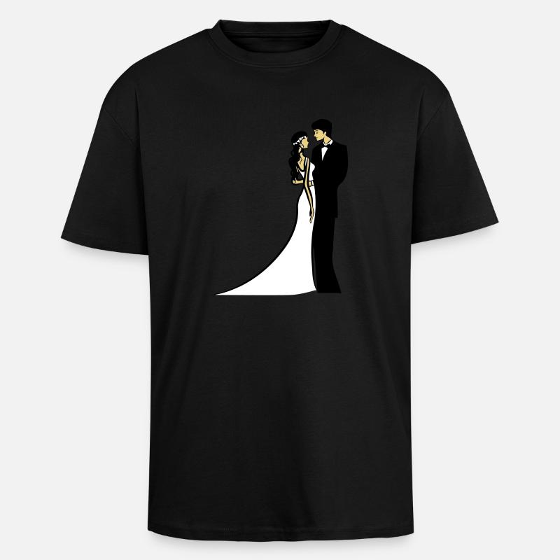 Heirat glücklich ehe - Oversized Heavyweight Unisex T-Shirt - Schwarz