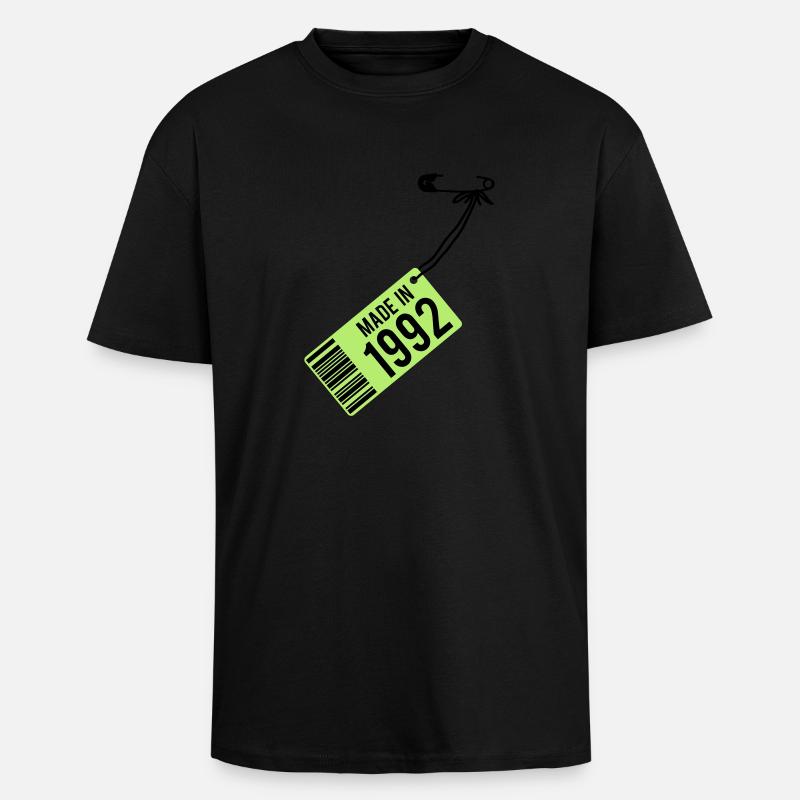 Anniversaire T-shirt 1992 - T-shirt unisexe oversize épais - noir
