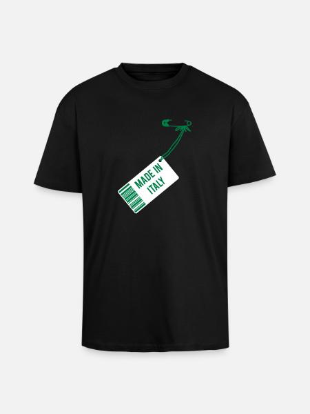 Made in Italy - Unisex Oversized Heavyweight T-shirt - black