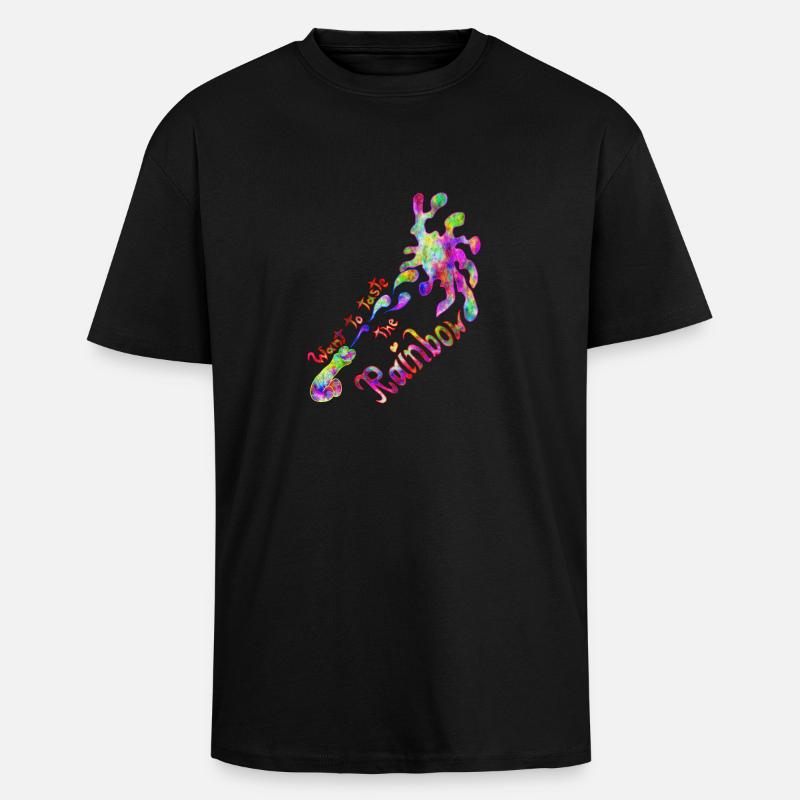 Taste the Rainbow - Oversized Heavyweight Unisex T-Shirt - Schwarz