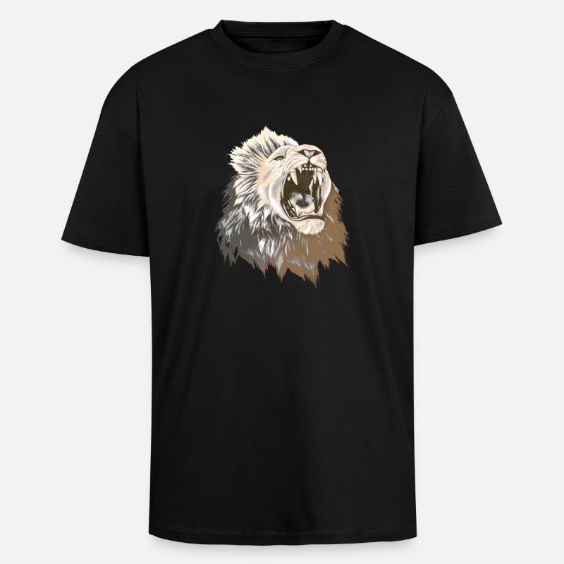 löwe sternzeichen - Oversized Heavyweight Unisex T-Shirt - Schwarz