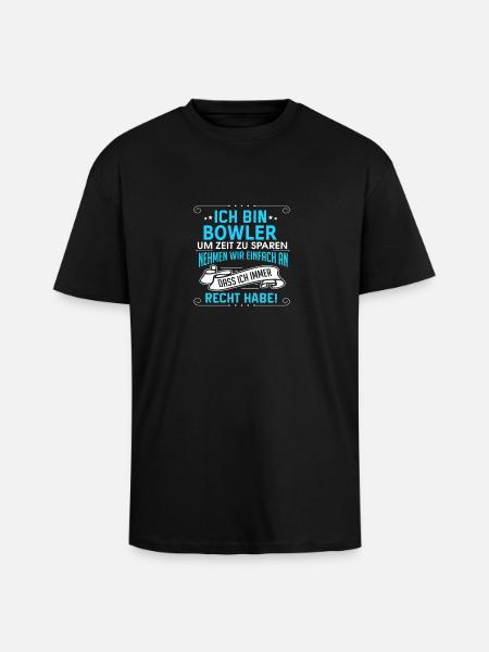 BOWLER - Oversized Heavyweight Unisex T-Shirt - Schwarz