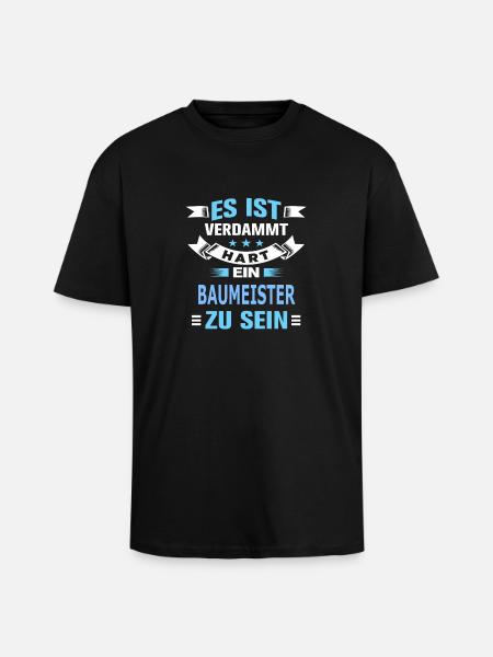 BAUMEISTER - Oversized Heavyweight Unisex T-Shirt - Schwarz