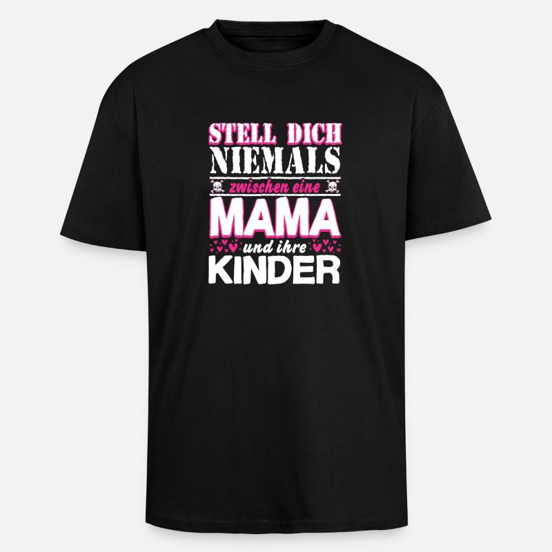 -Mama - Oversized Heavyweight Unisex T-Shirt - Schwarz