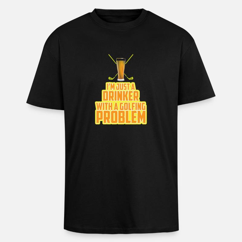 Golfing problem - Unisex Oversized Heavyweight T-shirt - black