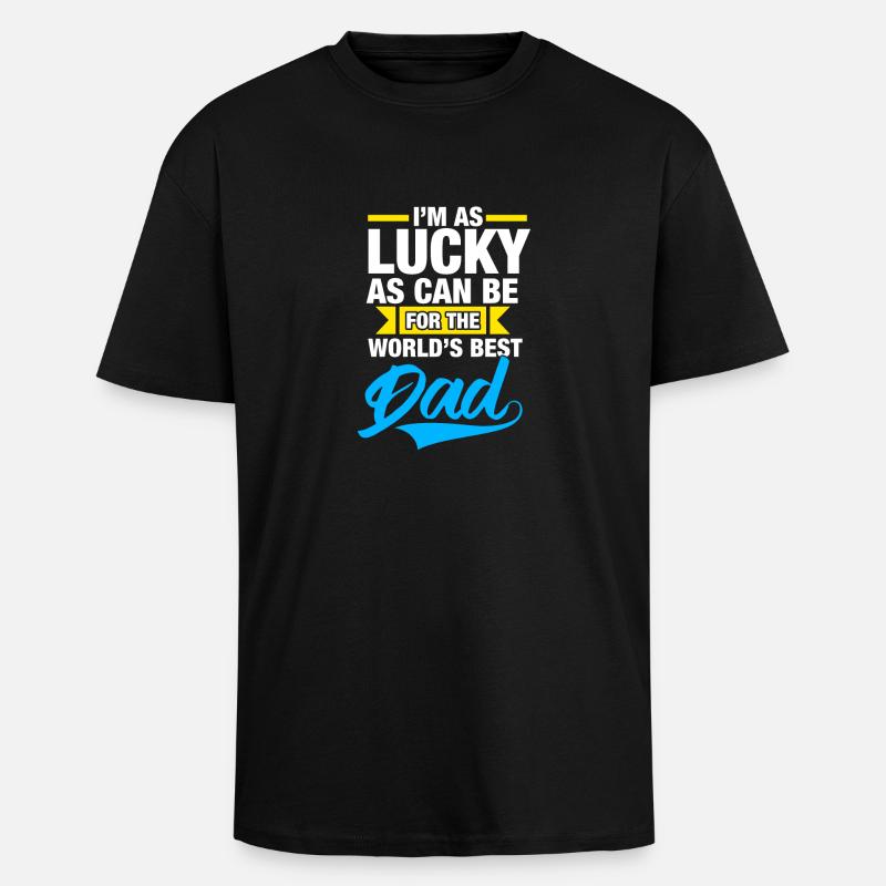 Bester Vater der Welt - Oversized Heavyweight Unisex T-Shirt - Schwarz