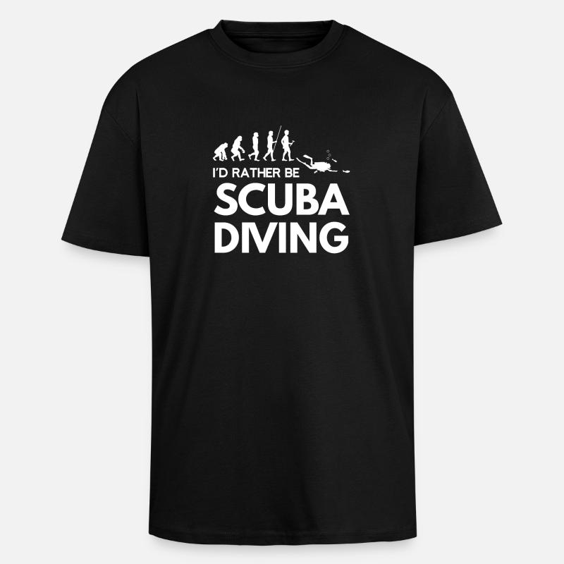 Tauchen - Taucher - Scuba Diving - Evolution - Oversized Heavyweight Unisex T-Shirt - Schwarz