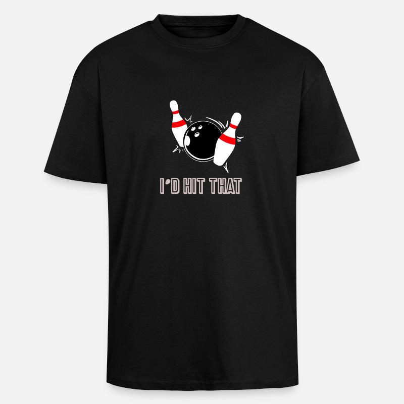 Bowling - Play - Gift - Cone - Unisex Oversized Heavyweight T-shirt - black