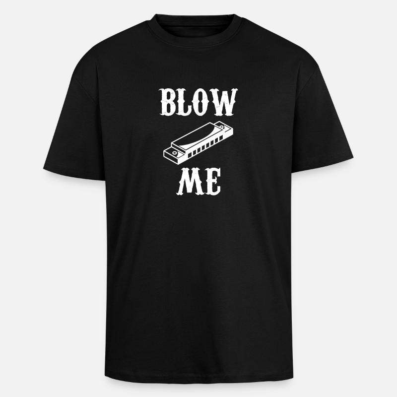 harmonica - harmonica player - harmonica - Unisex Oversized Heavyweight T-shirt - black