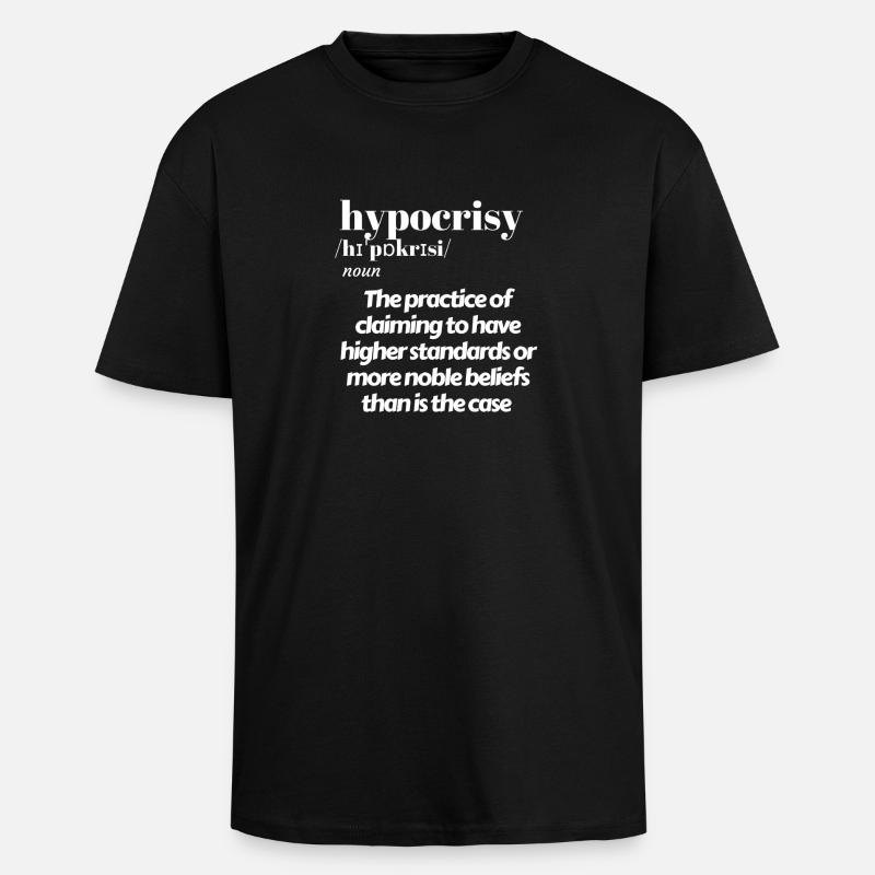 hypocrisy meaning - Unisex Oversized Heavyweight T-shirt - black