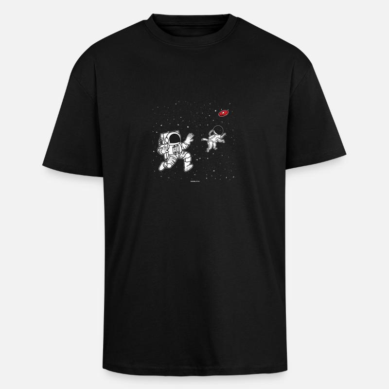 Astronaut Hund Geschenk - Oversized Heavyweight Unisex T-Shirt - Schwarz