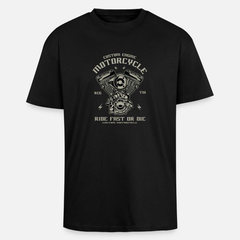 Custom Engine - Unisex Oversized Heavyweight T-shirt - black