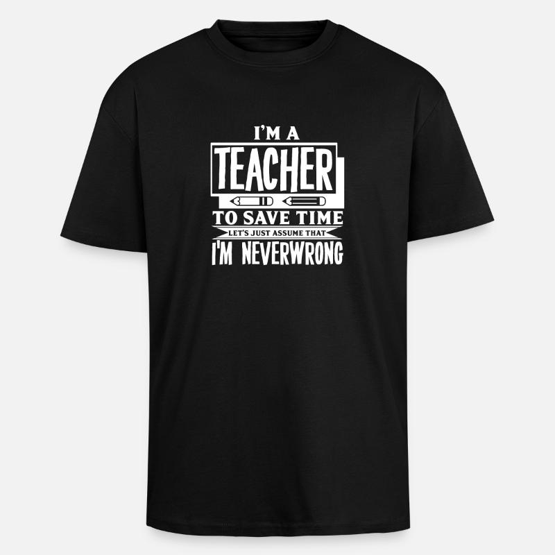 Lehrer - Oversized Heavyweight Unisex T-Shirt - Schwarz