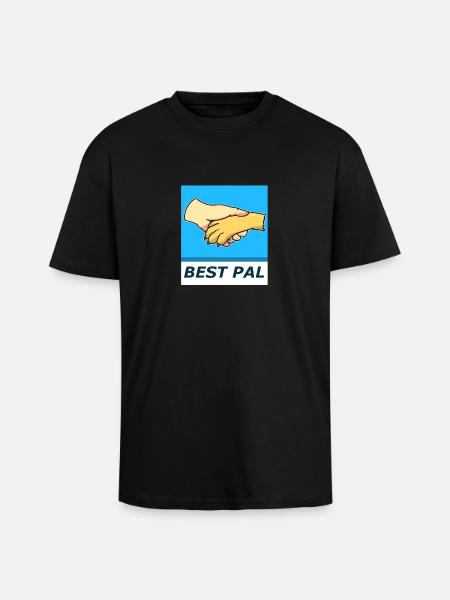 Best buddy - human - dog - Unisex Oversized Heavyweight T-shirt - black