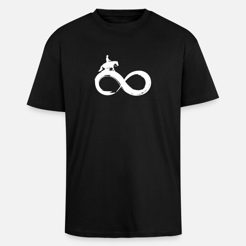 Infinity Sliding Stop Westernreiten - Oversized Heavyweight Unisex T-Shirt - Schwarz