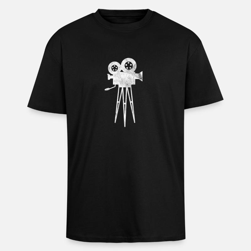 Kamera - Oversized Heavyweight Unisex T-Shirt - Schwarz
