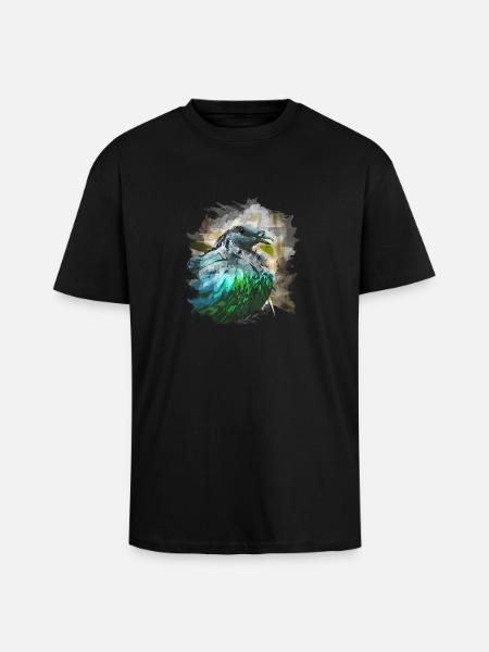 colombe - T-shirt unisexe oversize épais - noir