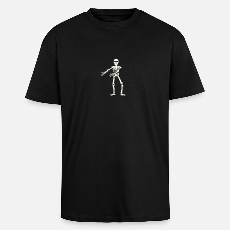 Floss Dance Déplacer le squelette - T-shirt unisexe oversize épais - noir